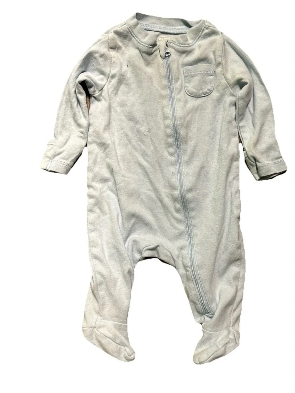 Baby Boy Footie Pajamas Ribbed Striped Dinosaurs 2 Way Zipper Size 3 Months